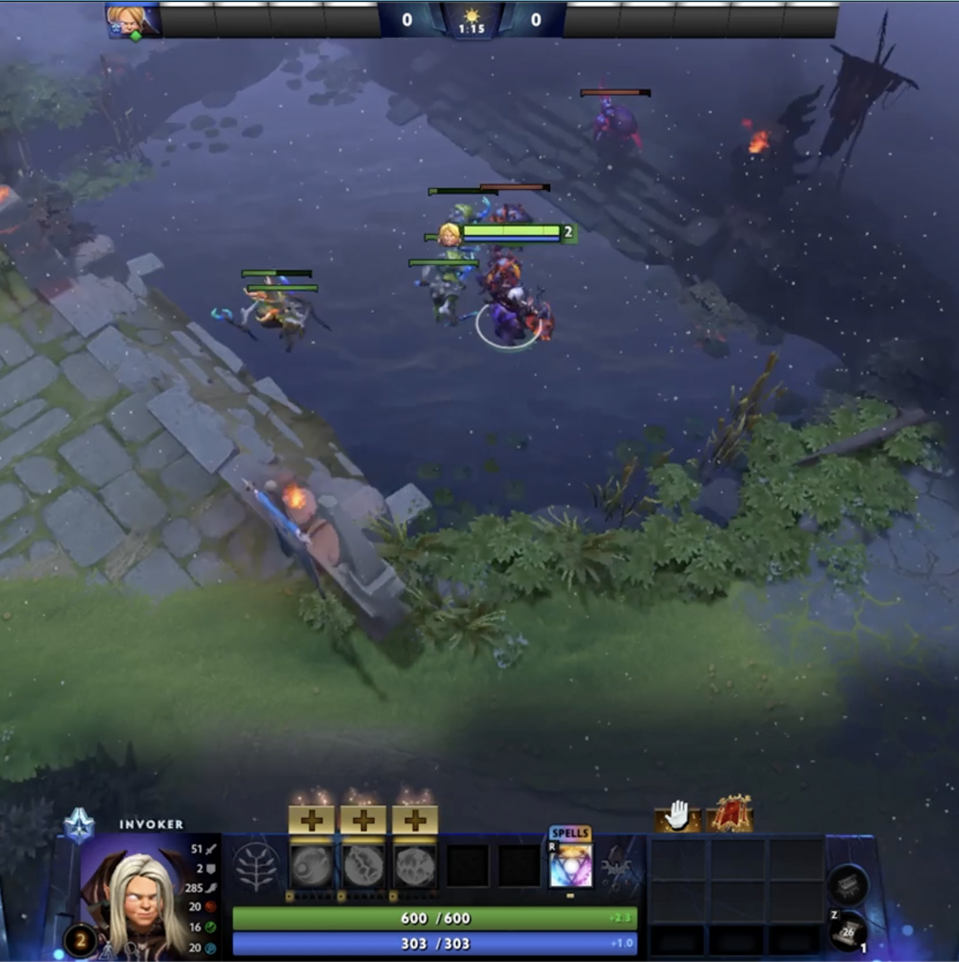 Camera's independence from the avatar in Dota2